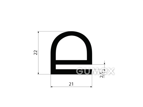 GUMOVÉ PROFILY TVARU "e" - EPDM